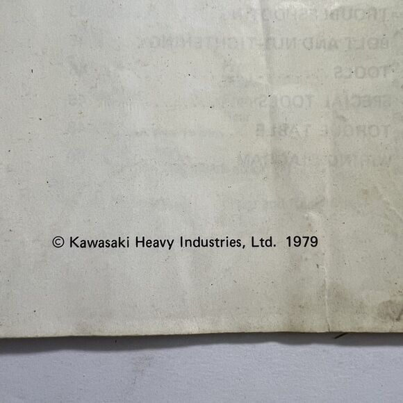 Kawasaki KX80 A2 B2 Owners Manual and Service Manual 99920 1038 01 - Picture 7 of 10